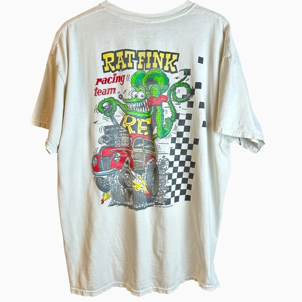 Official RAT FINK Ed Roth Graphic 2007 Racing Team T-Shirt Size Xl